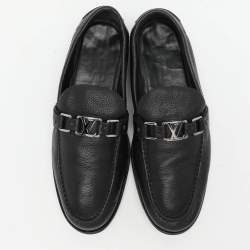 Louis Vuitton Black Leather Major Loafers Size 43