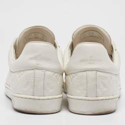 Louis Vuitton White Leather Luxembourg Lace Up Sneakers 41.5