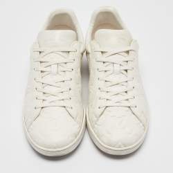 Louis Vuitton White Leather Luxembourg Lace Up Sneakers 41.5