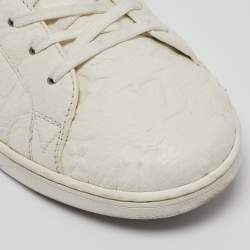 Louis Vuitton White Leather Luxembourg Lace Up Sneakers 41.5