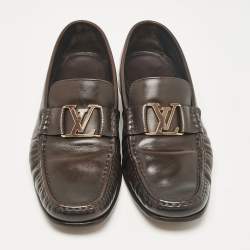 Louis Vuitton Brown Leather Monte Carlo Loafers Size 43.5