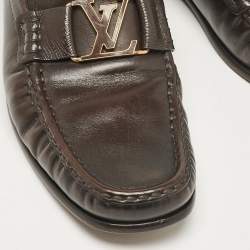 Louis Vuitton Brown Leather Monte Carlo Loafers Size 43.5