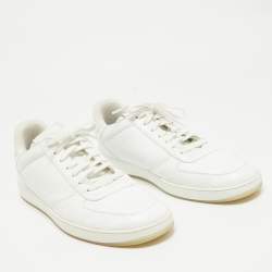 Louis Vuitton White Leather Rivoli Lace Up Sneakers Size 42.5