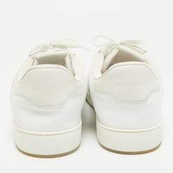 Louis Vuitton White Leather Rivoli Lace Up Sneakers Size 42.5