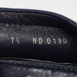 Louis Vuitton Navy Blue Leather Hockenheim Loafers Size 41.5