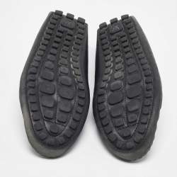 Louis Vuitton Black Leather Bow Arizona Loafers Size 42.5
