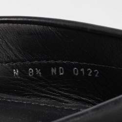 Louis Vuitton Black Leather Bow Arizona Loafers Size 42.5