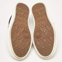 Louis Vuitton Black Canvas and Leather Slip On Sneakers Size 43