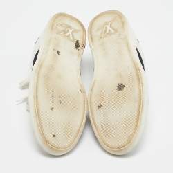 Pre Owned Louis Vuitton White Leather Waterline Lace Up Sneakers Size 42.5