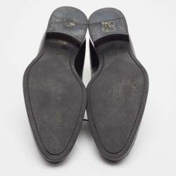 Pre Owned Louis Vuitton Black Damier Leather Haussmann Derby Size 44