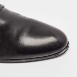 Pre Owned Louis Vuitton Black Damier Leather Haussmann Derby Size 44