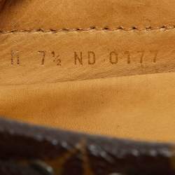 Pre Owned Louis Vuitton Brown Monogram Canvas Gloria Slip on Loafers Size 41.5