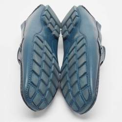 Louis Vuitton Blue Leather Monte Carlo Loafers Size 42