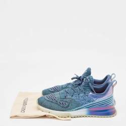 Louis Vuitton Blue Knit Fabric V.N.R Sneakers Size 43