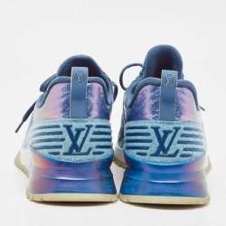 Louis Vuitton Blue Knit Fabric V.N.R Sneakers Size 43