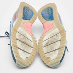 Louis Vuitton Blue Knit Fabric V.N.R Sneakers Size 43
