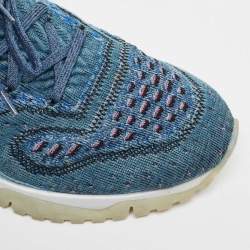 Louis Vuitton Blue Knit Fabric V.N.R Sneakers Size 43