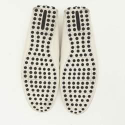 Pre Owned Louis Vuitton White Leather Hockenheim Loafers Size 42.5