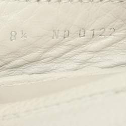 Pre Owned Louis Vuitton White Leather Hockenheim Loafers Size 42.5