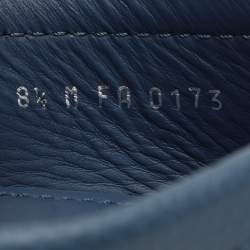 Pre Owned Louis Vuitton Blue Leather Monte Carlo Loafers Size 42.5