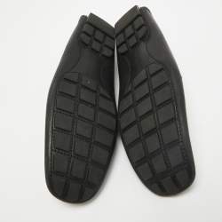مملوكة مسبقًا Louis Vuitton Black Leather Monte Carlo Loafers Size 43.5