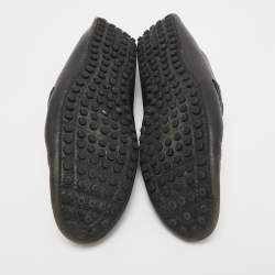 Louis Vuitton Black Leather Hockenheim Slip on Loafers Size 40