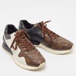 Louis Vuitton Brown Canvas RunAway Lace Up Sneakers Size 39.5