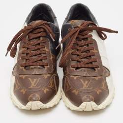 Louis Vuitton Brown Canvas RunAway Lace Up Sneakers Size 39.5