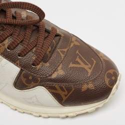 Louis Vuitton Brown Canvas RunAway Lace Up Sneakers Size 39.5