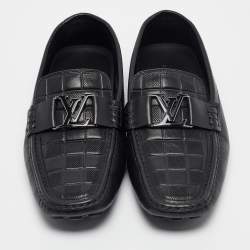 Louis Vuitton Black Leather Monte Carlo Loafers Size 42.5