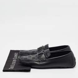 Louis Vuitton Black Leather Monte Carlo Loafers Size 42.5