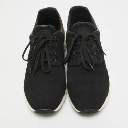 Louis Vuitton Black Mesh and Monogram Canvas Fastlane Sneakers Size 40.5