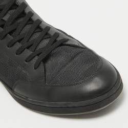 مملوكة مسبقًا Louis Vuitton Black Damier Graphite Fabric and Leather Offshore Sneakers Size 42.5