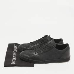 مملوكة مسبقًا Louis Vuitton Black Damier Graphite Fabric and Leather Offshore Sneakers Size 42.5