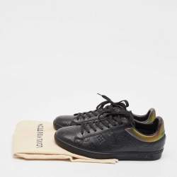 Pre Owned Louis Vuitton Black Monogram Leather Luxembourg Sneakers Size 41