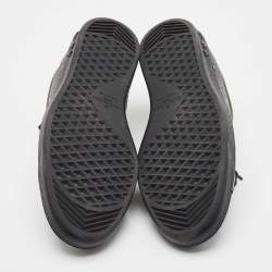 Pre Owned Louis Vuitton Black Monogram Leather Luxembourg Sneakers Size 41