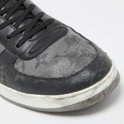 Louis Vuitton Monogram Eclipse and Monogram Reverse Canvas Rivoli Sneakers Size 43