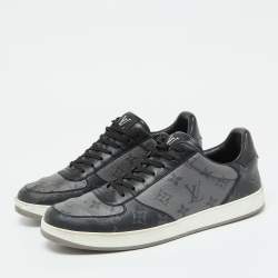 Louis Vuitton Monogram Eclipse and Monogram Reverse Canvas Rivoli Sneakers Size 43