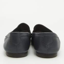 Louis Vuitton Black Leather Slip On Loafers Size 42