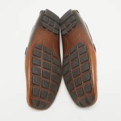 Pre Owned Louis Vuitton Brown Leather Monte Carlo Loafers Size 42
