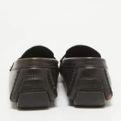 Pre Owned Louis Vuitton Brown Leather Monte Carlo Loafers Size 42