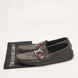Louis Vuitton Black Leather Monte Carlo Loafers Size 42