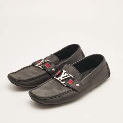 Louis Vuitton Black Leather Monte Carlo Loafers Size 42