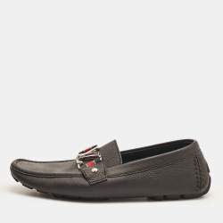 Louis Vuitton Black Leather Monte Carlo Loafers Size 42