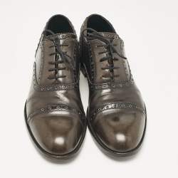 Louis Vuitton Dark Grey Leather Brogues Oxford Size 44