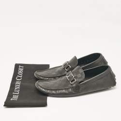 Louis Vuitton Black Leather Monte Carlo Loafers Size 42