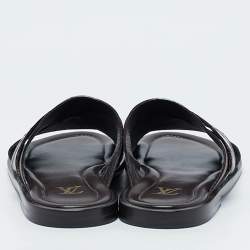 Louis Vuitton Brown Crocodile Leather Foch Sandals Size 43.5