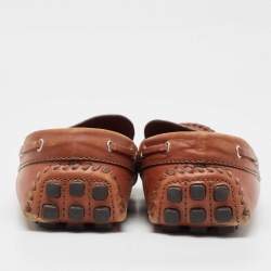 Louis Vuitton Brown Leather Arizona Bow Loafers Size 42