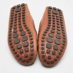 Louis Vuitton Brown Leather Arizona Bow Loafers Size 42