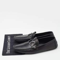 Louis Vuitton Black Leather Monte Carlo Loafers Size 44